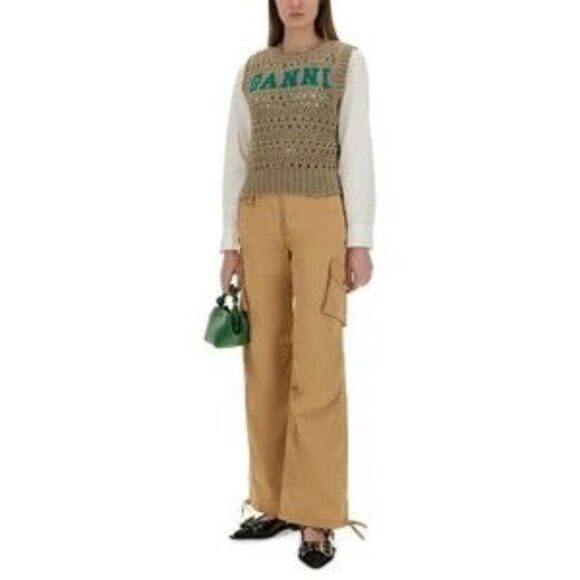 Ganni Cotton Twill Cargo Pants - NWT - Picture 1 of 4